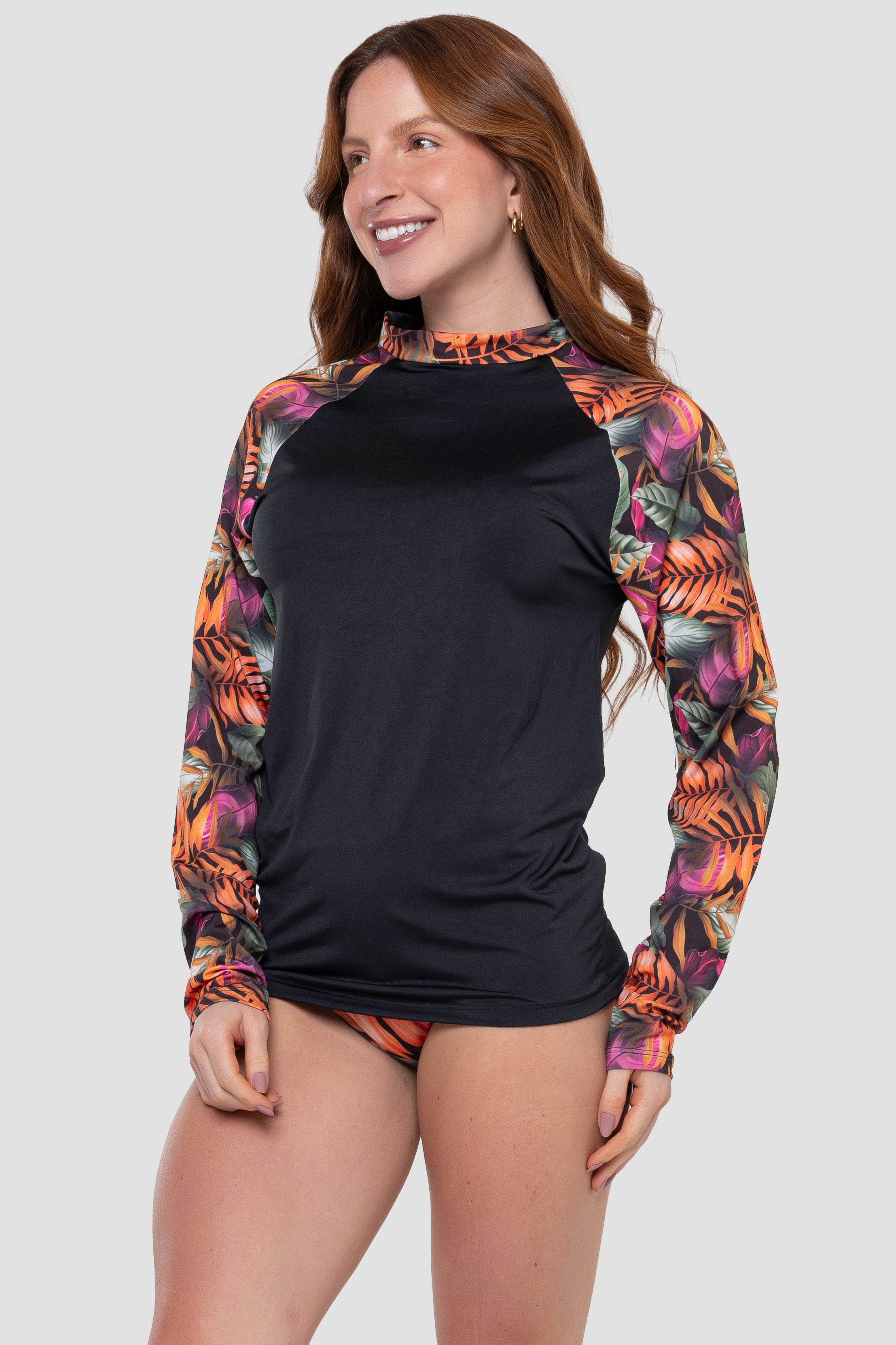 Camisa Térmica Manga Estampada Feminina Onça 031