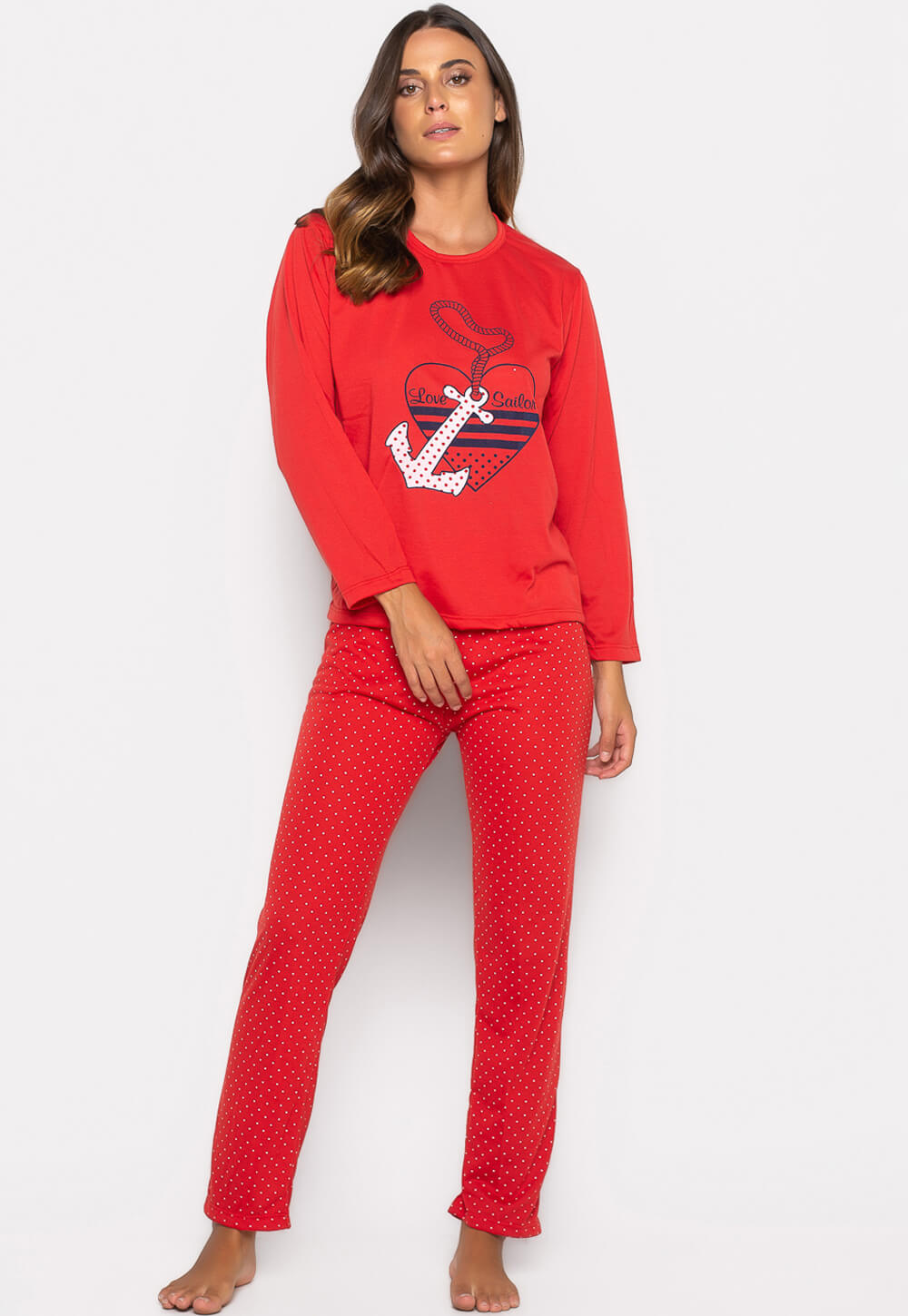 Pijama Calça Estampada Vermelho 206