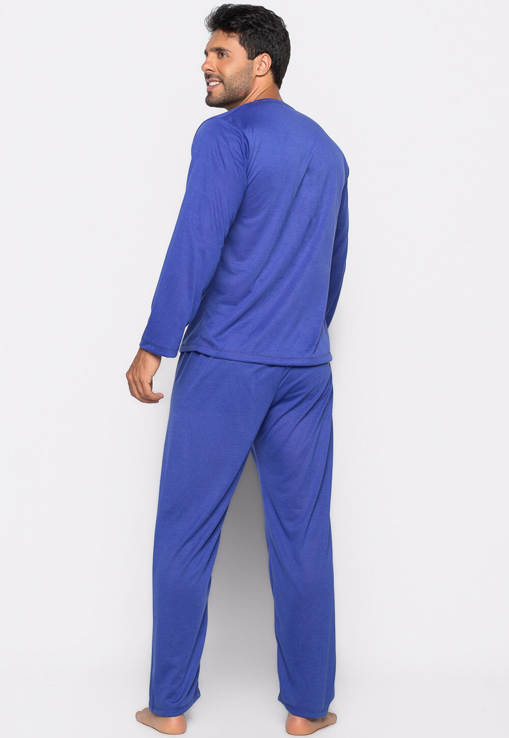 Pijama Masculino Longo Azul 009